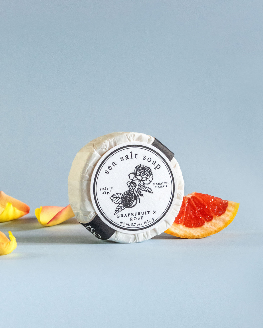 Grapefruit and Rose Sea Salt Soap by Kopa Kauai